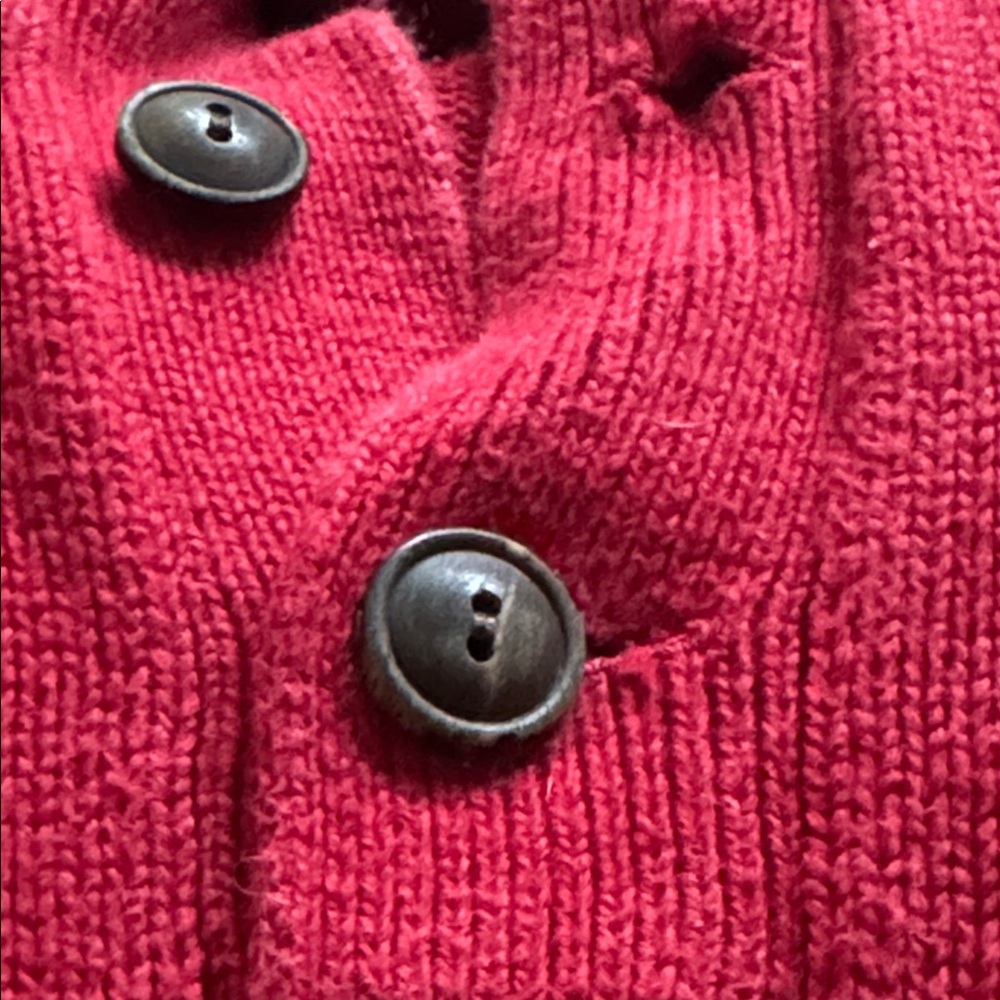 Polo by Ralph Lauren Men's vintage 1/4 button Turtleneck cottonSweater Red Sz S - Picture 8 of 10